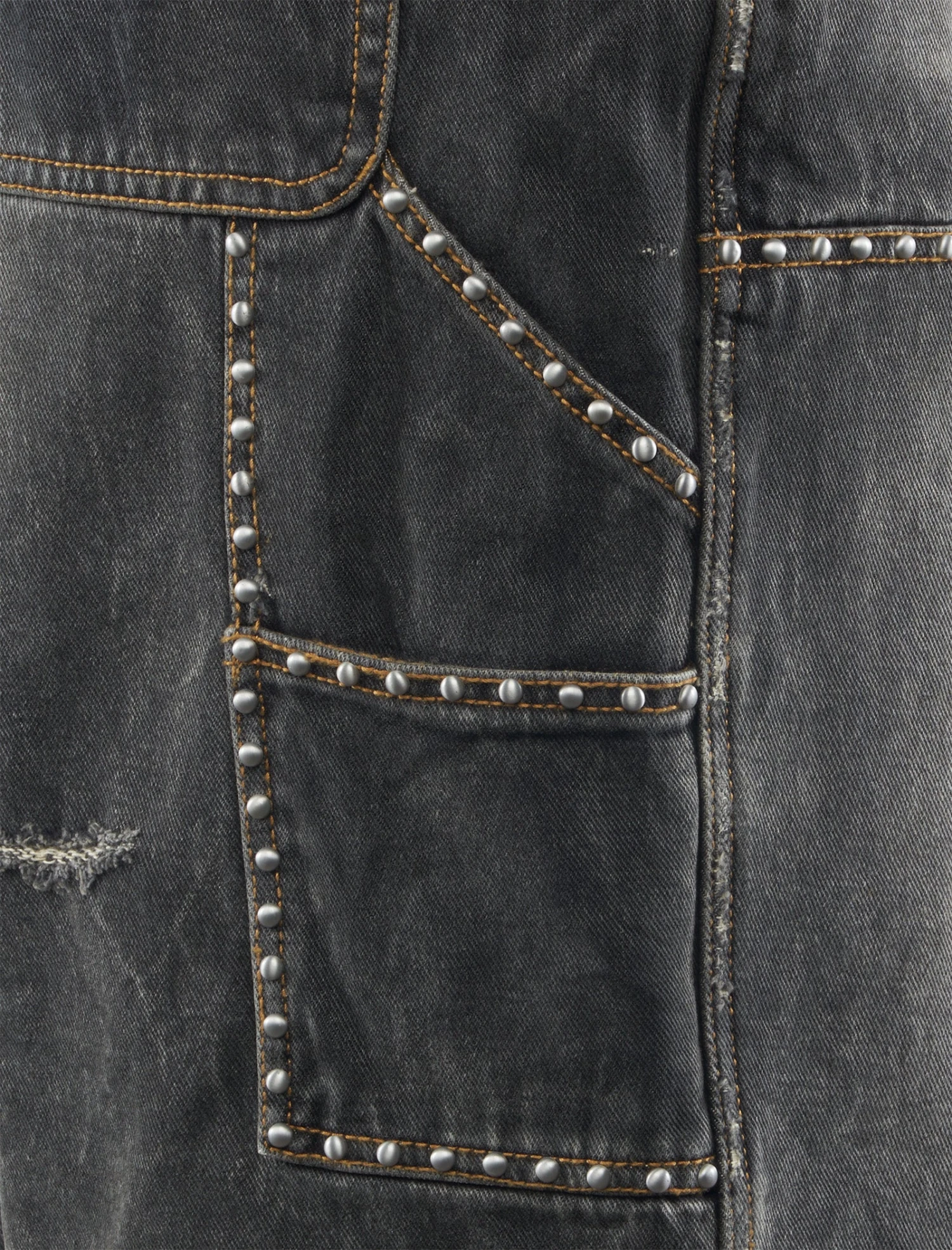 STUDDED DENIM SHORTS 2 STUDDED DENIM SHORTS - Image 2