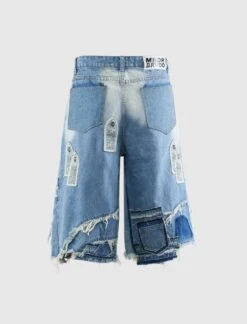 BLOWOUT DENIM SHORT 5 BLOWOUT DENIM SHORT -Men Fashion 1120930008SS25 SKY 3