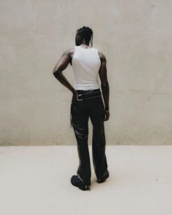 STRAIGHT LEATHER PANT 9 STRAIGHT LEATHER PANT -Men Fashion 418 SQUIDLIK