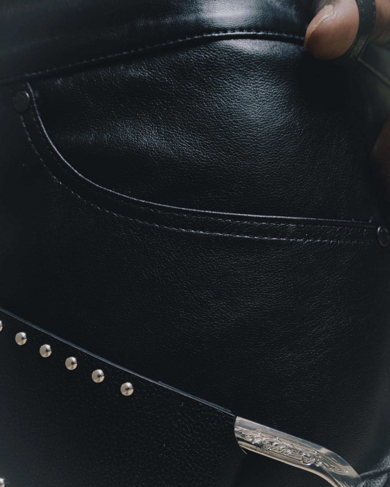 STRAIGHT LEATHER PANT 4 STRAIGHT LEATHER PANT - Image 4