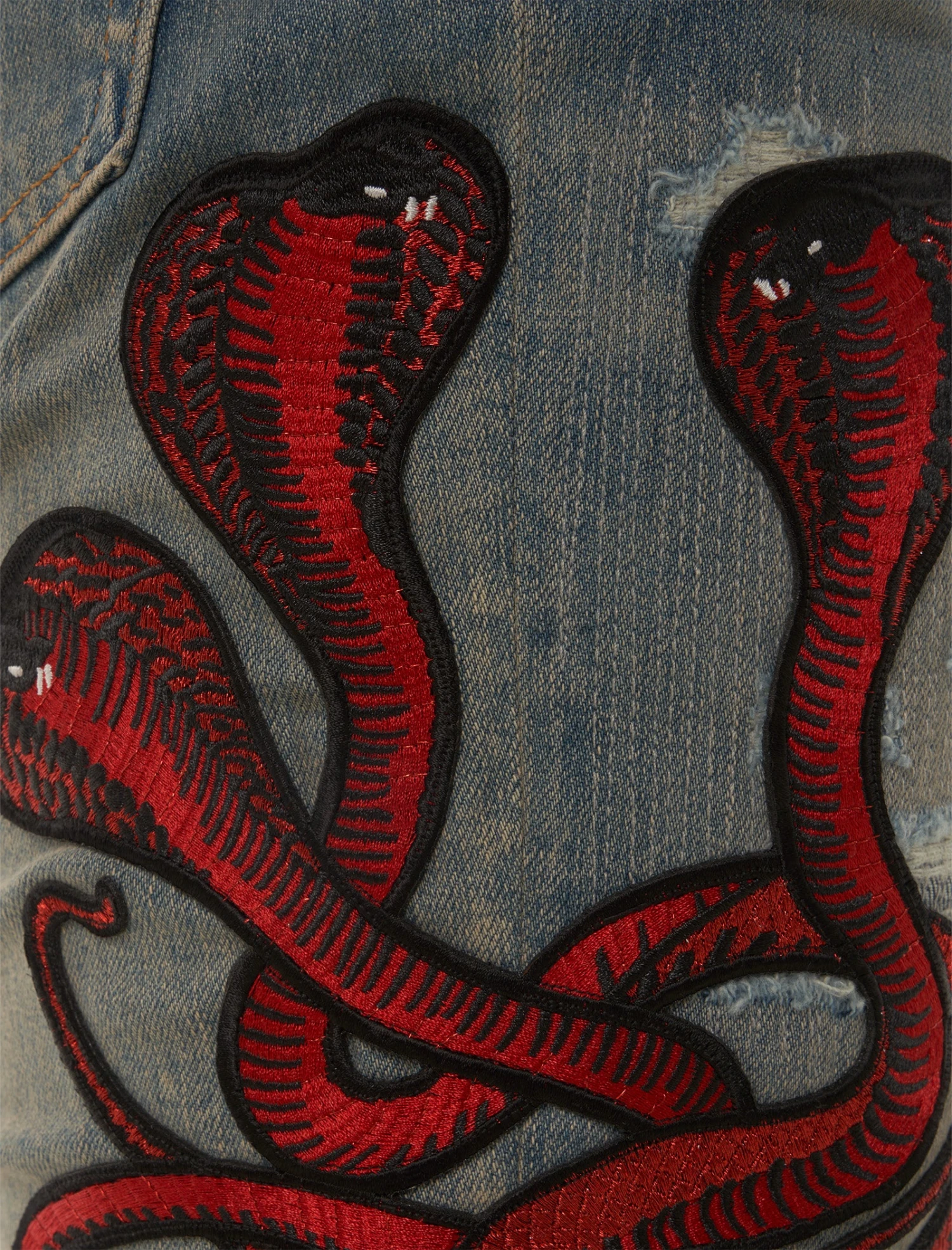 Amiri RED SNAKE THRASHER JEAN 2 Amiri RED SNAKE THRASHER JEAN - Image 2