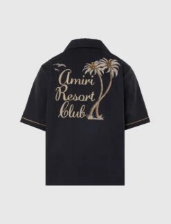 Amiri TWISTED PALMS SHIRT -Men Fashion AMSTBW1011 BLK 3