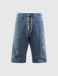 COWRIE SHELL DENIM SHORT