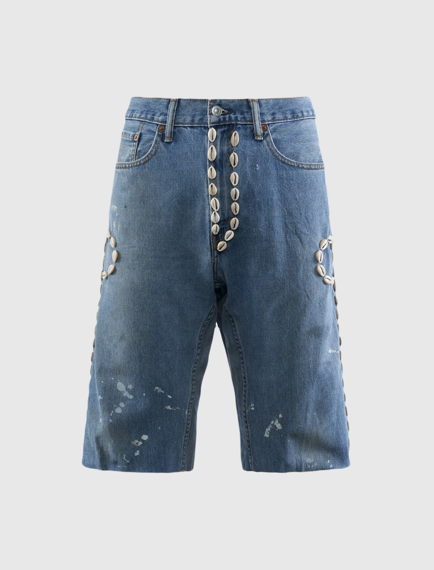 COWRIE SHELL DENIM SHORT 1 COWRIE SHELL DENIM SHORT