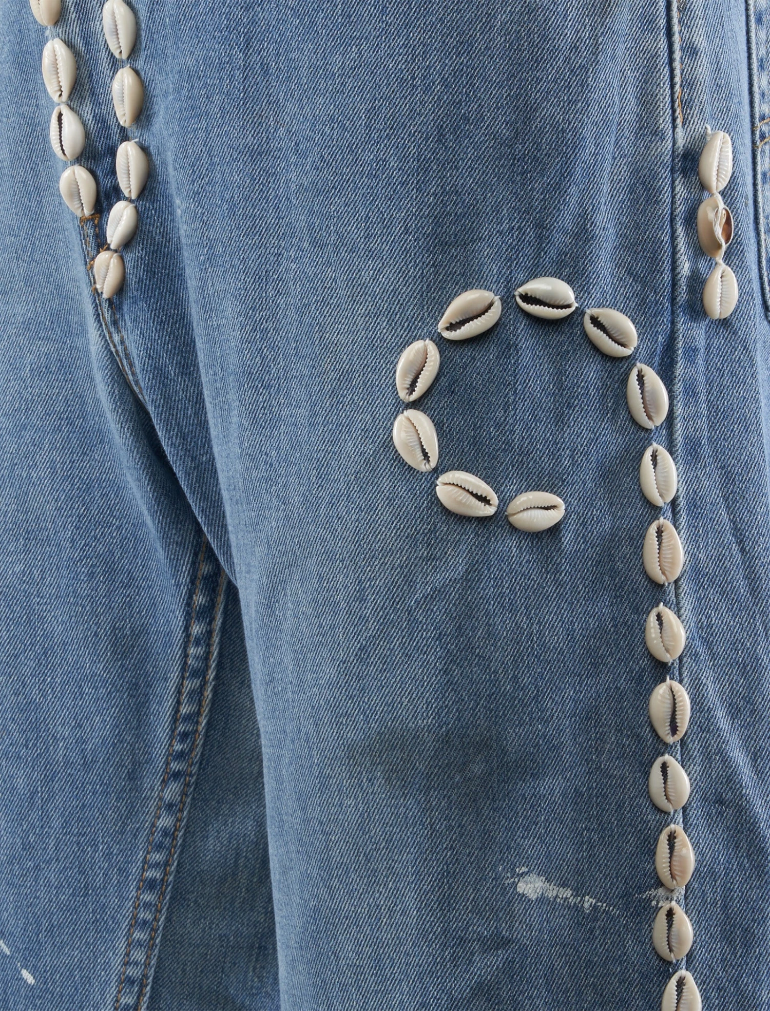 COWRIE SHELL DENIM SHORT 2 COWRIE SHELL DENIM SHORT - Image 2