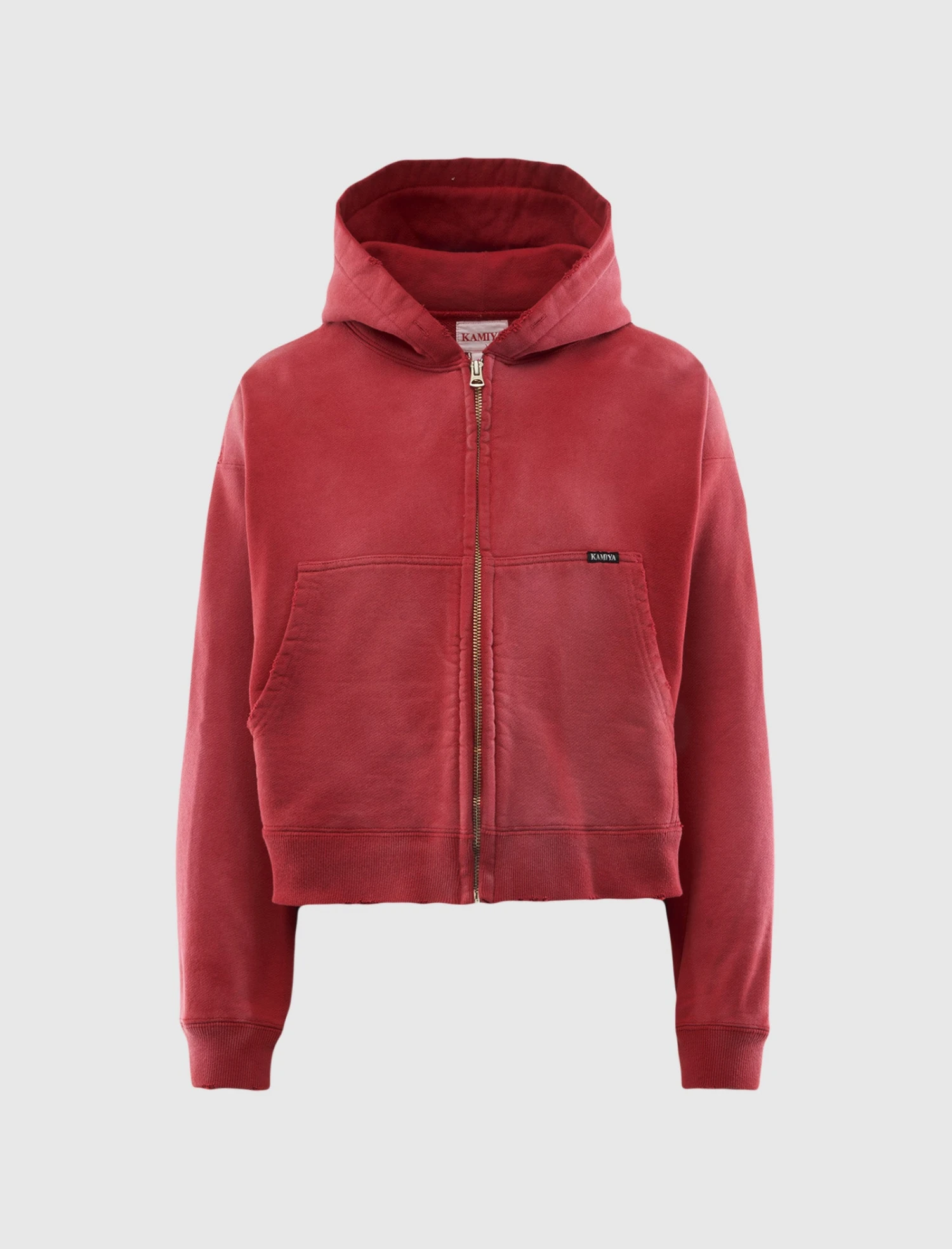 KMY-ROSE DISTRESSED ZIP HOODIE 1 KMY-ROSE DISTRESSED ZIP HOODIE