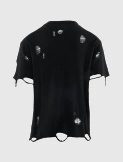 KAMIYA DISTRESSED KNIT SHRT 5 KAMIYA DISTRESSED KNIT SHRT -Men Fashion G14TS075 BLK BACK