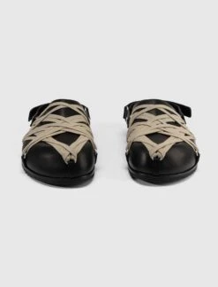 HOLLYWOOD MEGALACED MULE " GRANOLA/BLACK " -Men Fashion LACEDMULEBLKCREAM 5