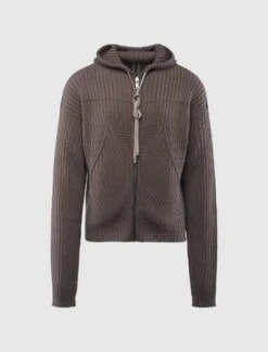 ZIPPED KNIT HOODIE